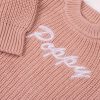 Blush Pink Long Sleeve Frill Baby Romper Close Up Poppy Blush Pink Long Sleeve Frill Baby Romper Close Up Poppy